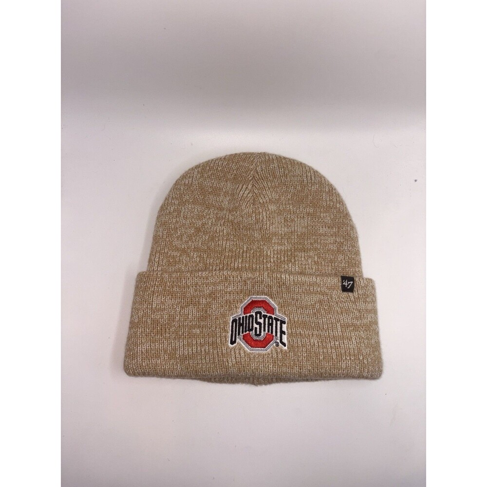 Ohio State Buckeyes Winter Hat Khaki Brown '47 Brand 2025 College Football Champ